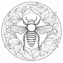 mandala with a bee in it