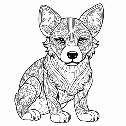 dog coloring for adults