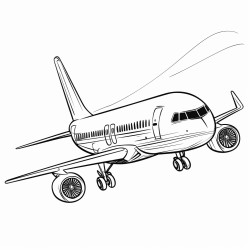 un avion con guia de colores
