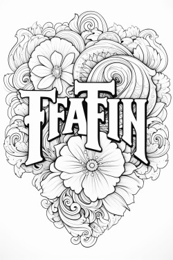 the word faith in a design