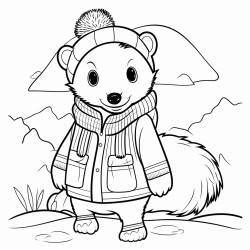 a cute and adorable icelandic badger