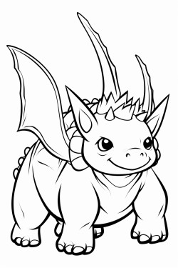 bat riding on the back or a chubby triceratops