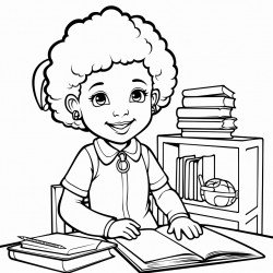 black teacher in school