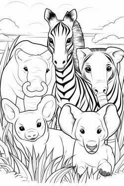 a coloring book about different animals