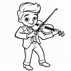 jovem tocando violino