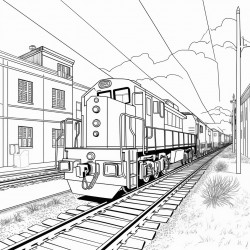 freight train in the city