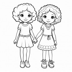 2 women holding hands one is short with curly hair and a dimple one is taller with short hair and pretty
