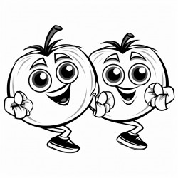 two tomatoes dancing