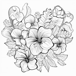 flowers herat shaped