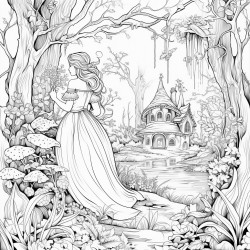 enchanted forest with fairy