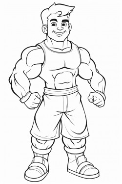 a handome bodybuilder smiling