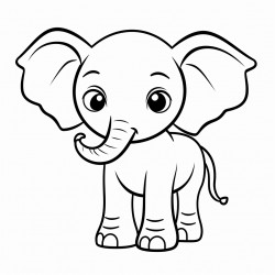 a cute miniature elephant