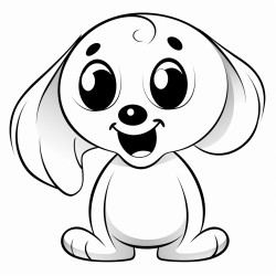 a friendly ghost shaped like a puppy with big round eyes