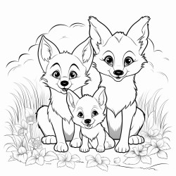family cubs of dear