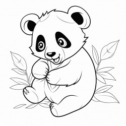 panda eating leaves