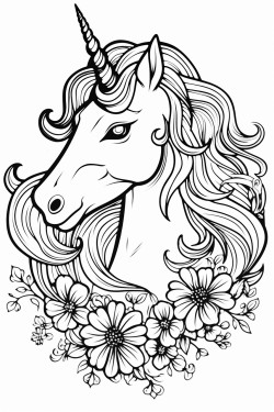 unicorn dengan temanya yang cantik