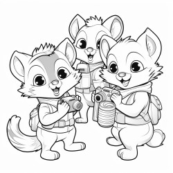 animals taking pictures with camera