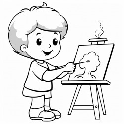 child painting
