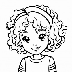 girl with curly hair