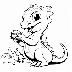 plum eats a lizard