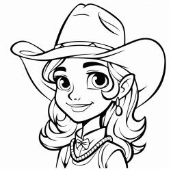 a cowgirl smil7y face
