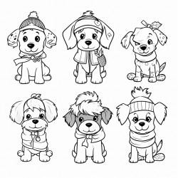 dog dressed up in costumes for different seasons and holidays