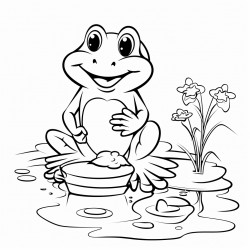 a frog fishing for people eating their hearts