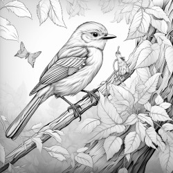 un petit inparable oiseau