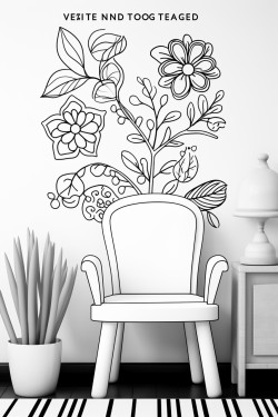 cute vine floral interior design