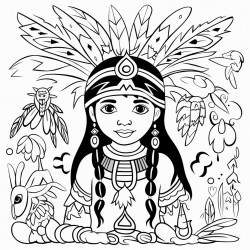 create an illustration that celebrates native american culture and traditions throu