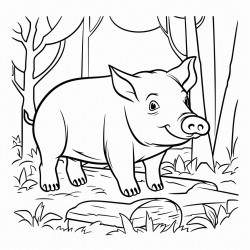 a pig in the forest