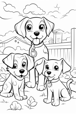 1 beagle dog and 2 cats playing together outside