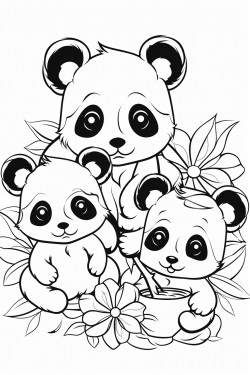 cute and funny pandas kids