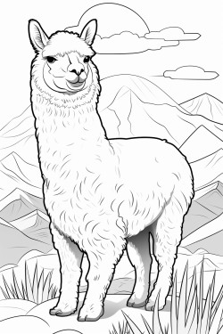 alpaca em seu habitat