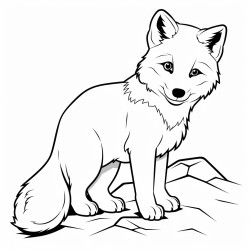 a cute icelandic arctic fox