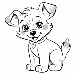 cute puppy looking back