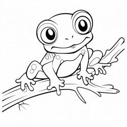 little tree frog on branch