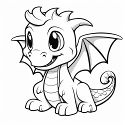 cute hilarious dragon coloring