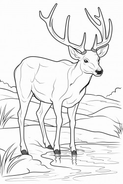 deer drinking from water who has cwd