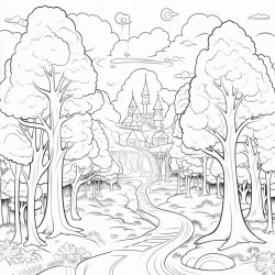 a magical forest landscape