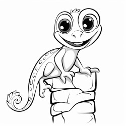 a gecko climbing up a wall