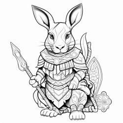 a warrior rabbit