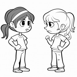 2 girls arguing child cartoons