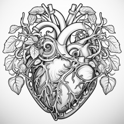 anatomically correct heart showing veins arteries and valves