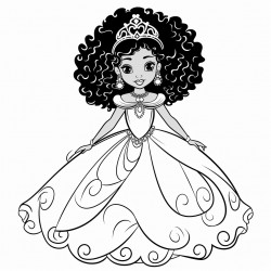 black princess with afro