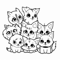 kittens puppies and bunnies with big eyes and fluffy tails