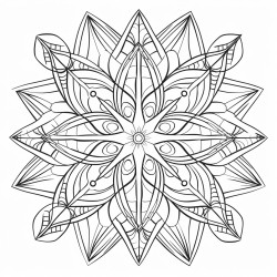 an intricate snowflake design with geometric patterns for a modern twist