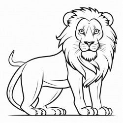 lion staring