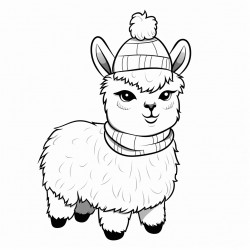 an alpaca wearing a fun hat