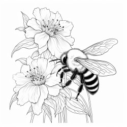 bumblebee visits flower